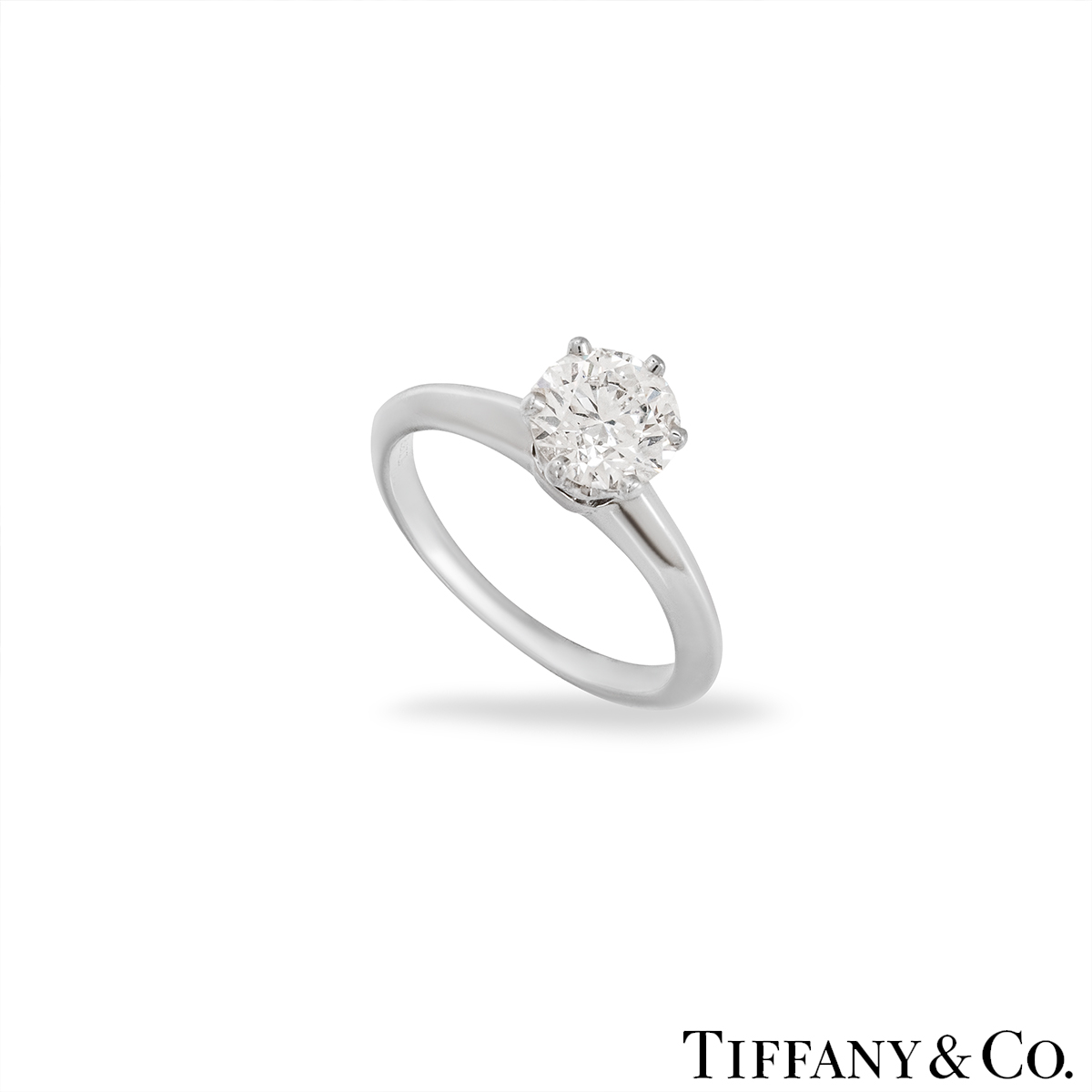 Tiffany & Co. Platinum Diamond Setting Ring 1.01ct E/VS1